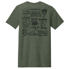 Load image into Gallery viewer, Heather Military Green Mash Up Tee