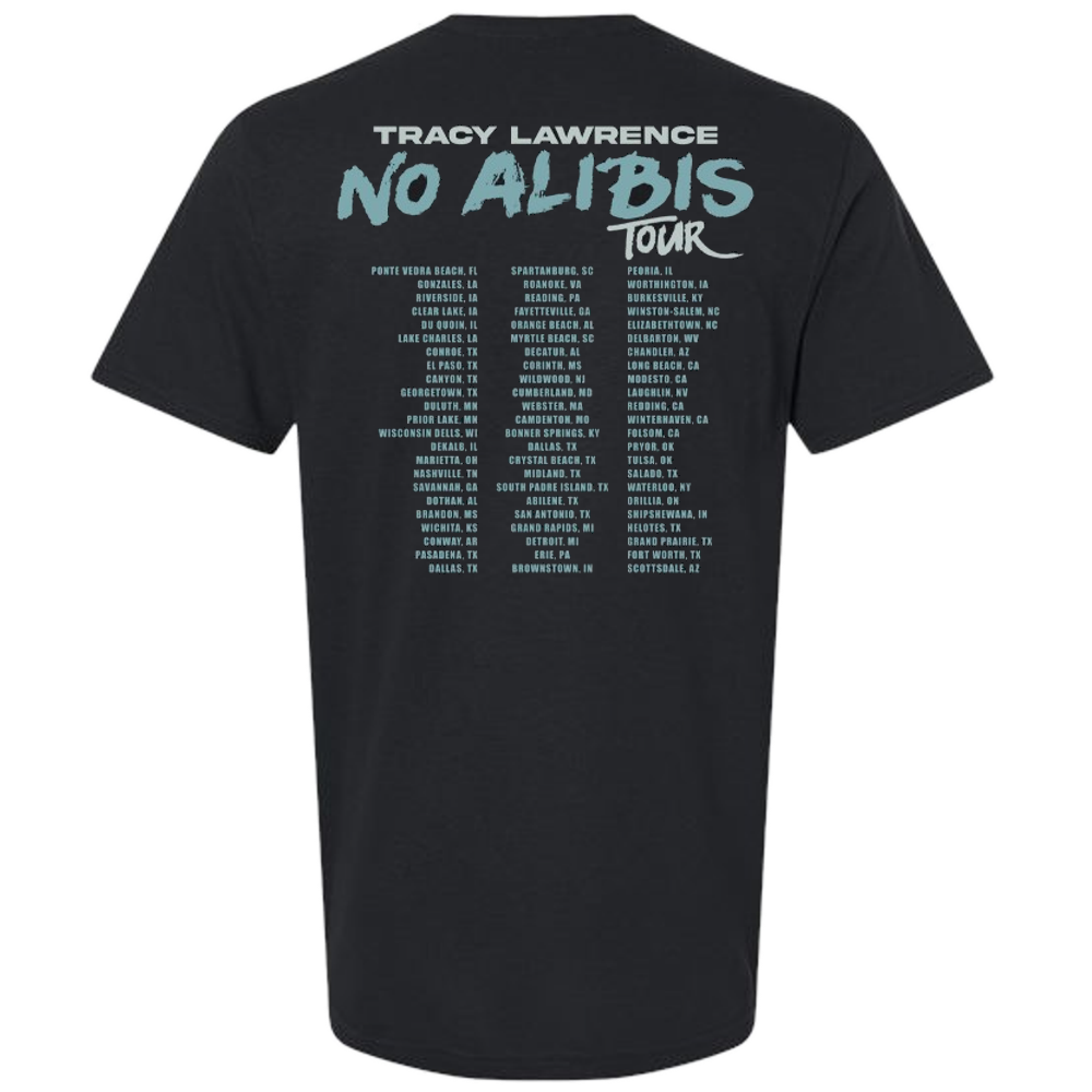 Black No Alibis Tour Tee – Tracy Lawrence