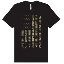 Load image into Gallery viewer, Black Camo Flag Tee
