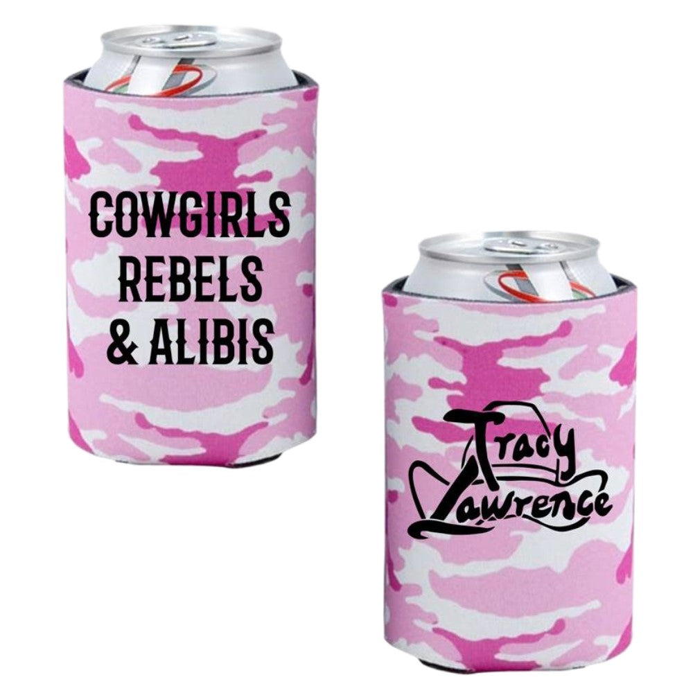 Pink Camo Cowgirls Rebels and Alibis Coolie