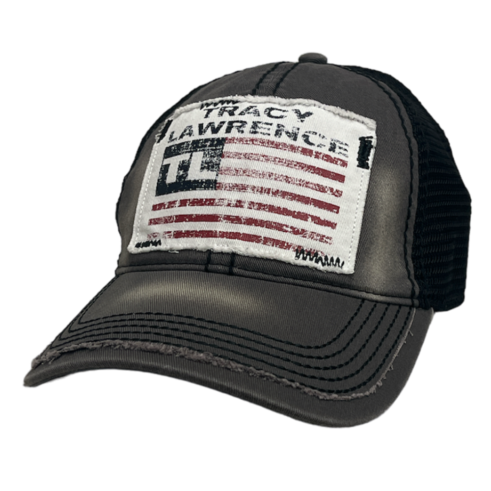 Distressed Black American Flag Ballcap – Tracy Lawrence