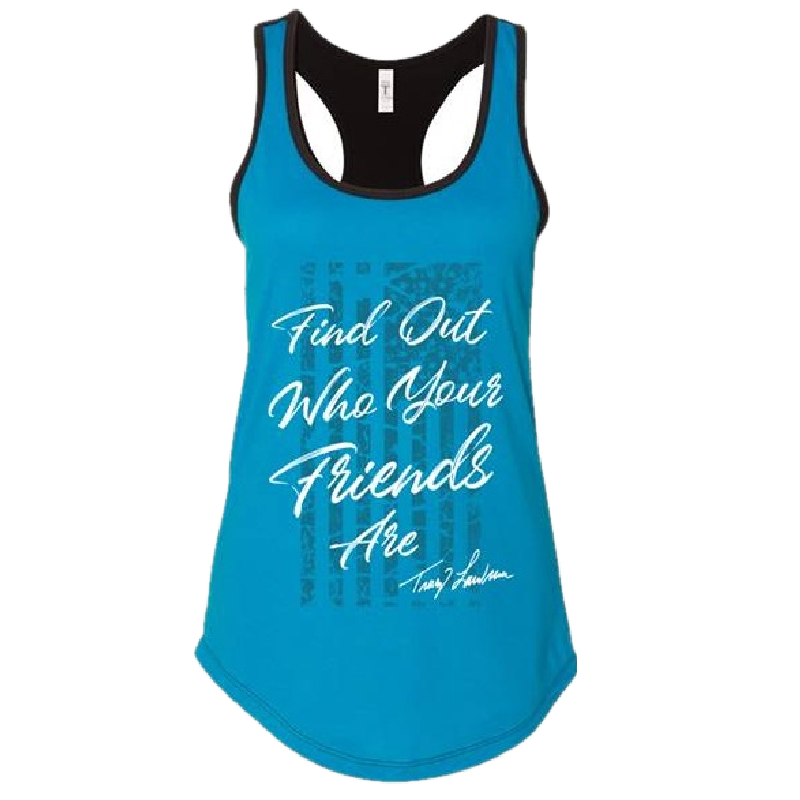 Turquoise and Black Colorblock Tank Top